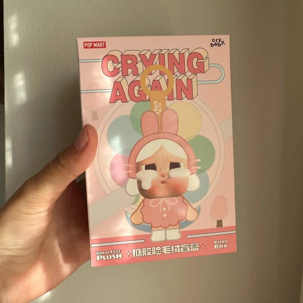 UNOPENED Authentic Pop Mart Crybaby Crying Again I’ll Give You a Flower Keychain - Picture 2 of 6